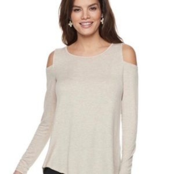 Jasmine & Juliana Black Cold Shoulder Top XS - Picture 5 of 5